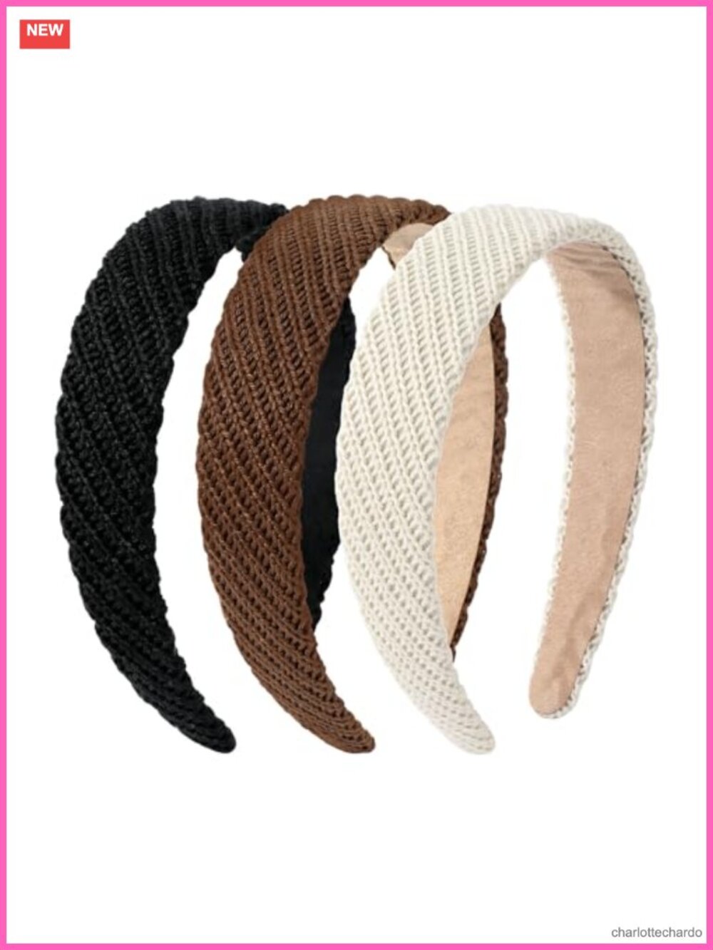 VOBOBE Knitted Headbands Non Slip Soft Comfortable Hairband Pack of 3